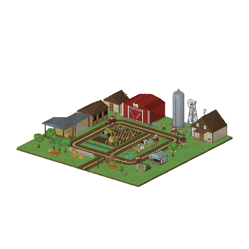 Low-poly 3D asset pack: Countryside Farm Kit