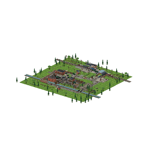 Low-poly 3D asset pack: Railway